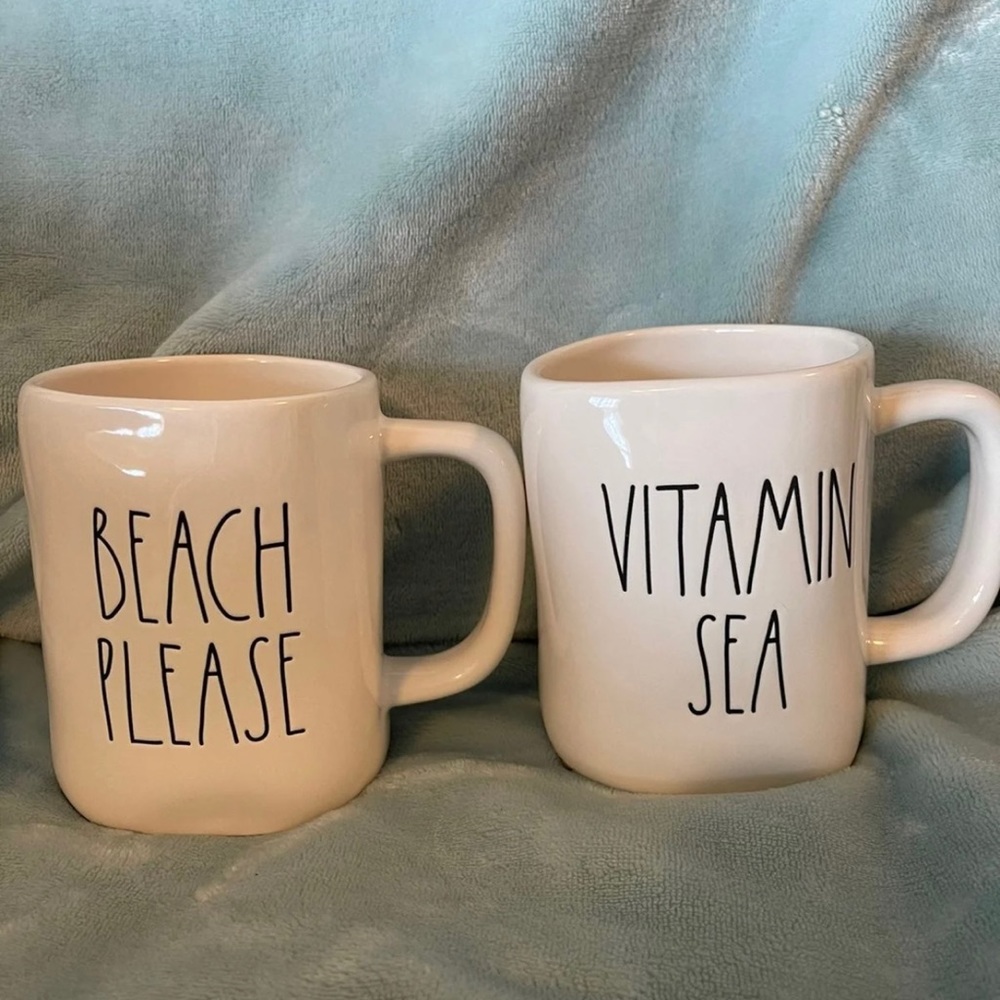 Rae Dunn Beach Please & Vitamin Sea Mugs